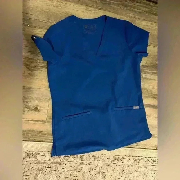 Figs Tops - Figs Scrub Top XS - blue